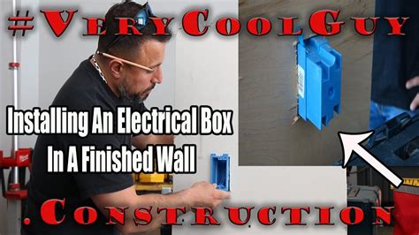 how to install electrical box in pre existing insulated wall|diy electrical box installation.